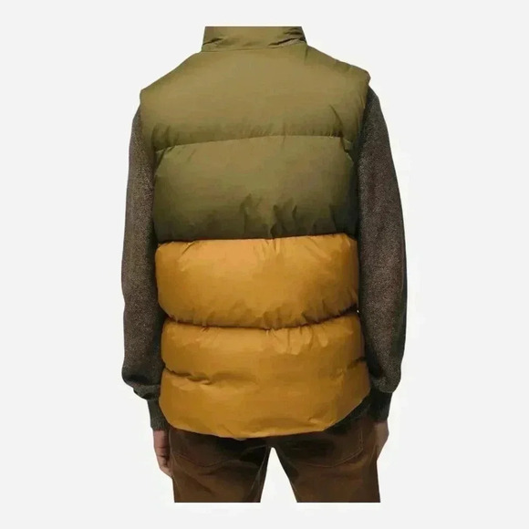 Prana Men’s Timber Puffer Trail Vest Size Large NWT Green Orange Insulated - Picture 2 of 9